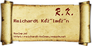 Reichardt Kálmán névjegykártya